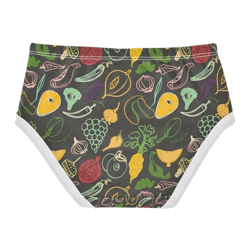Colorful Line Drawings Fruits Toddler Girls's Underwear 2T 202c12212