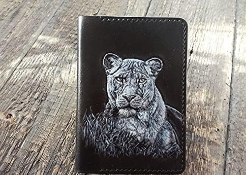 Miniatura 3 de 3D Genuine Leather Travel Passport Cover, Passport Holder, Passport Case, Hand-Carved, Hand-Painted, Leather Carving, Custom wallet, Personalized