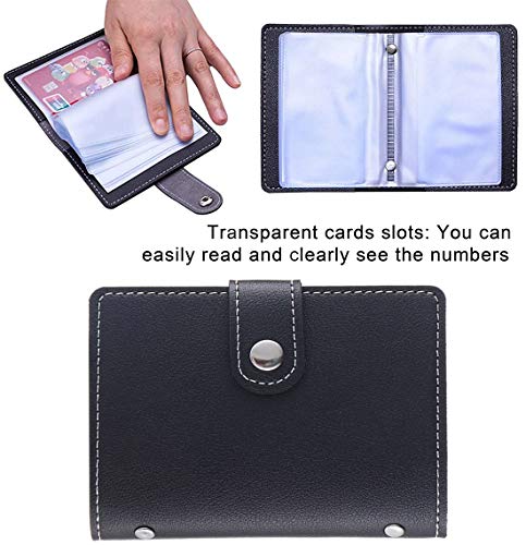 Stealodeal Store Stealodeal Black 28 Slots PU Leather Card Holder - Image 5