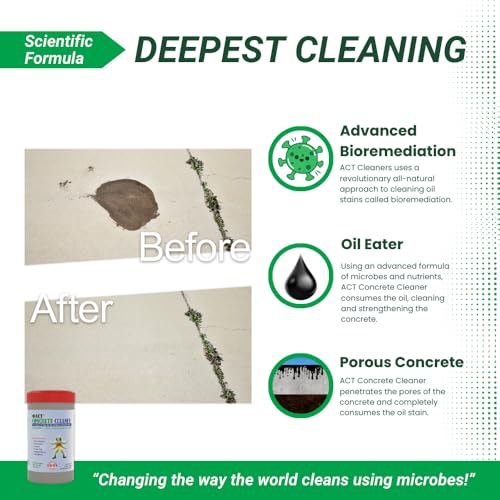 ACT Concrete Cleaner – Eco-Friendly Dry Powder Oil Stain Rem...