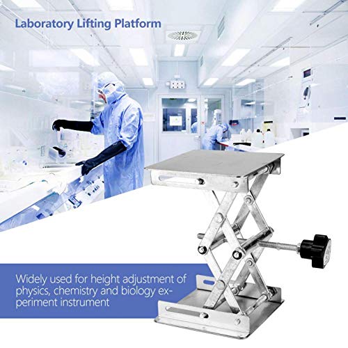 Support de plate-forme de levage de laboratoire 100x100mm ciseaux acier inoxydable - 6