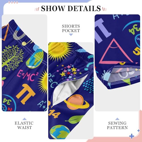 ZZXXB Physics Math Chemistry Boys Long Pants Soft Trousers Elastic Waist Kids Lounge Bottoms with Pockets S-XL4