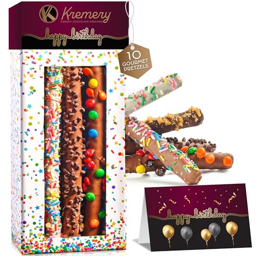 KREMERY Creamy Chocolate Cravings - (10 Pretzels) Birthday Treats, Kosher