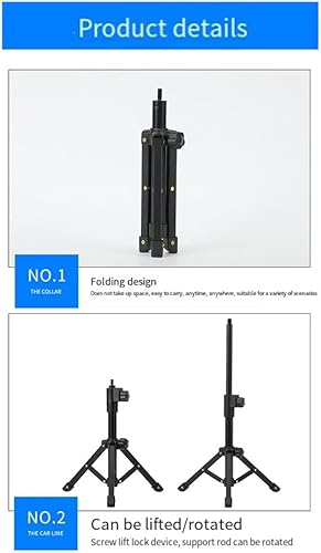 Miniatura 3 de Soporte de micrófono portátil de escritorio 14 trípode Soporte de mesa Soporte de micrófono ajustable Soporte de clip de micrófono