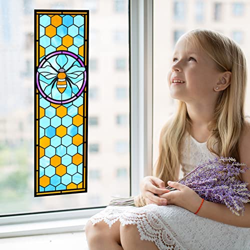 Película para ventana vidriada patrón panal 7.2x24" miniatura 2