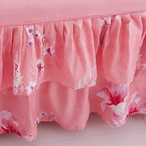 Miniatura 4 de Peony - Juego de sábanas y fundas de almohada de dos capas, color rosa intenso