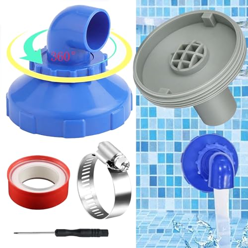 Buse D'entrée de Piscine,Raccord Buse D'entrée Rotatif à 360°,Buse de Remplissage de Piscine...
