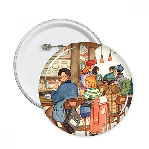 Badge chat restaurant DIYthinker XXL bouton 5pcs décoration vêtement