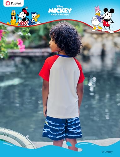 Image of Disney Marvel Spiderman Cars Boy Swimsuit Rash Guard Shirts & Swim Trunk Boys Swim Set Mickey Summer Bathing Suit 2-13 Years