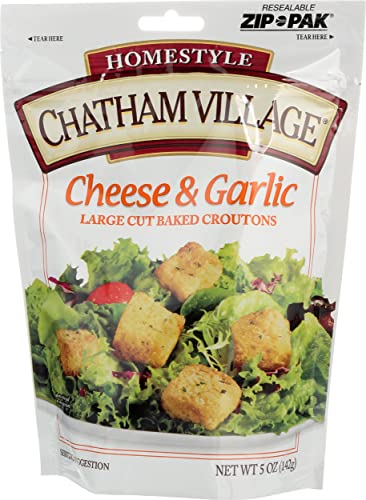 Chatham Village Large Cut Cheese and Garlic Croutons, 5 oz