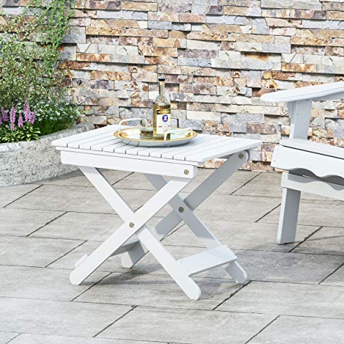 Christopher Knight Home Deborah Outdoor Folding Side Table, White #TOP1