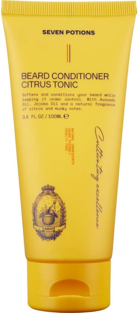 Beard Conditioner for Men – Prevents Beard Itch and Dandruff – Natural, Vegan, Cruelty Free – (Citrus Tonic, 100ml)