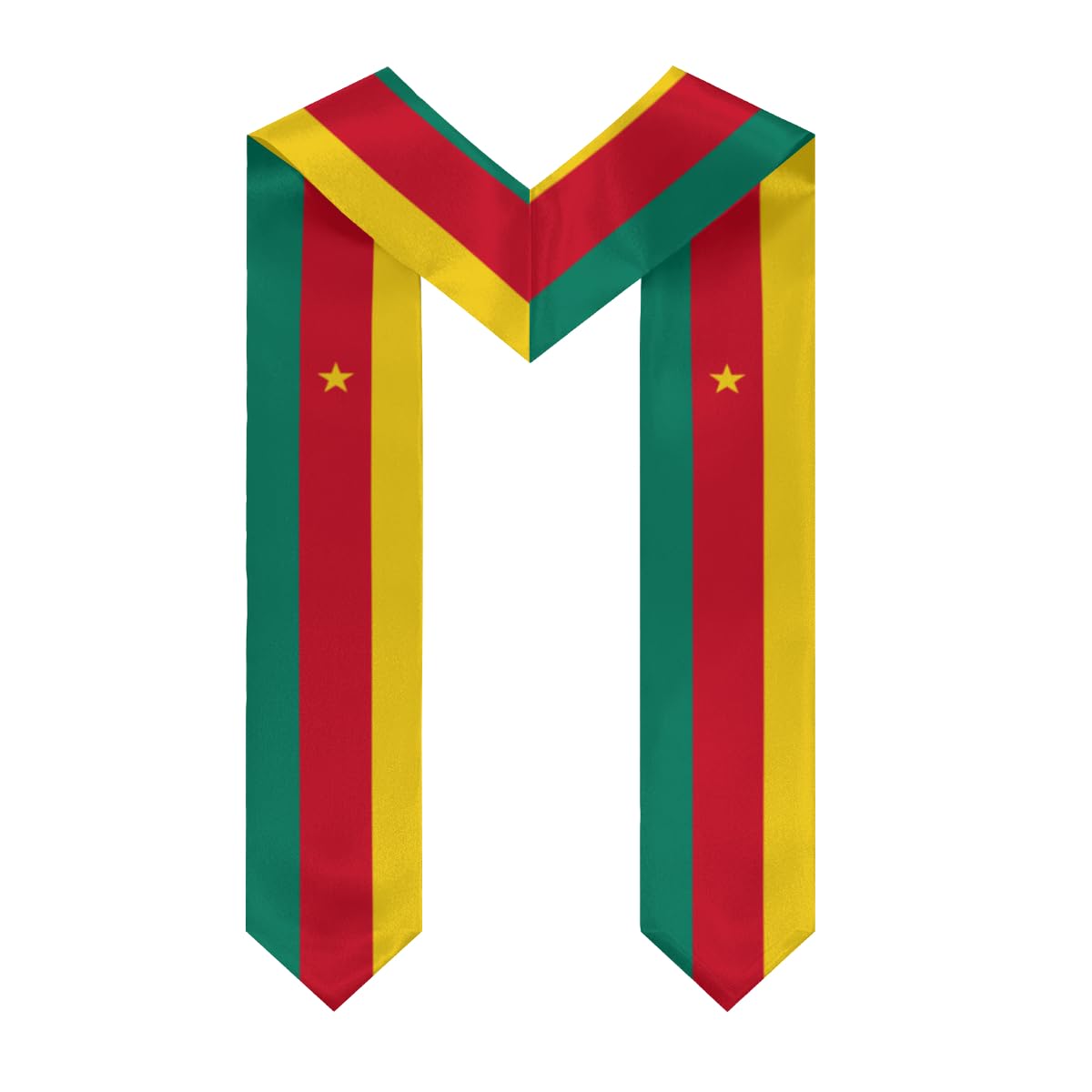 Cameroon Flag Graduation Stole Graduation Sash Class Country and America Sash Flag Stole