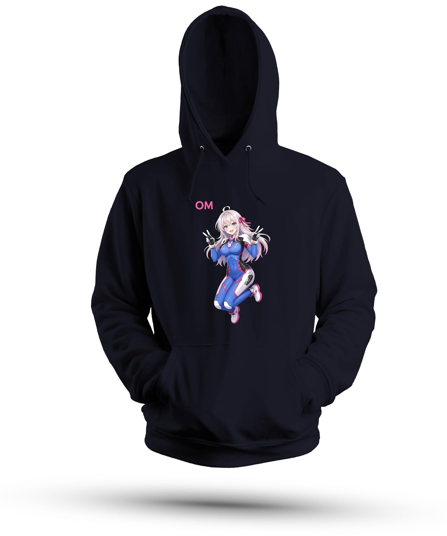 OM Kawaii Anime dziewczęca bluza z kapturem Y2K Japonia Y2K | Otaku Waifu Gamingowa gra wideo Królik Niebieski Strój Webtoon Komiks Cosplayer Pomysł na prezent