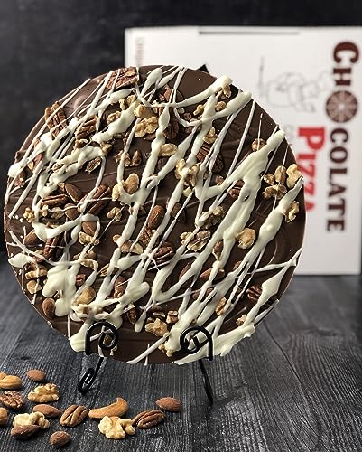 Chocolate Pizza® topped with pecans, almonds, walnuts (16 oz, 10
