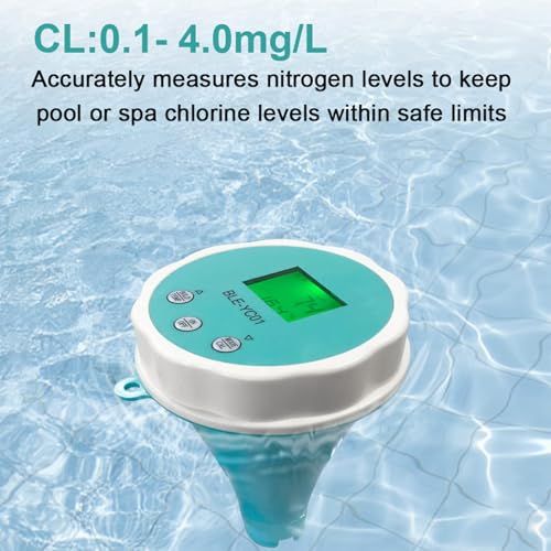 Testeur d'eau 6 en 1 de piscine analyseur numérique de pH chlore et sel - 6