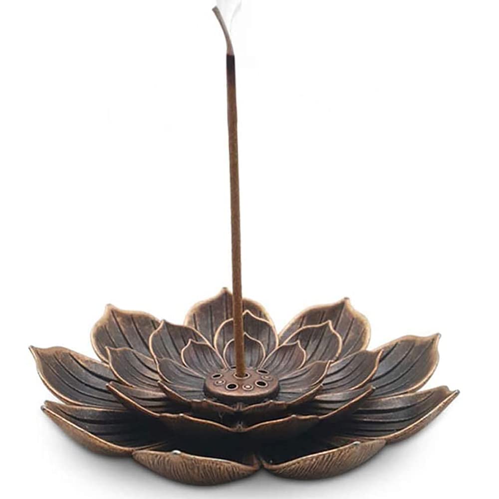 ANCLLO Lotus Incense Holder Multi-Layer Stick Incense Burner Ash Catcher for Indoor Outdoor Use
