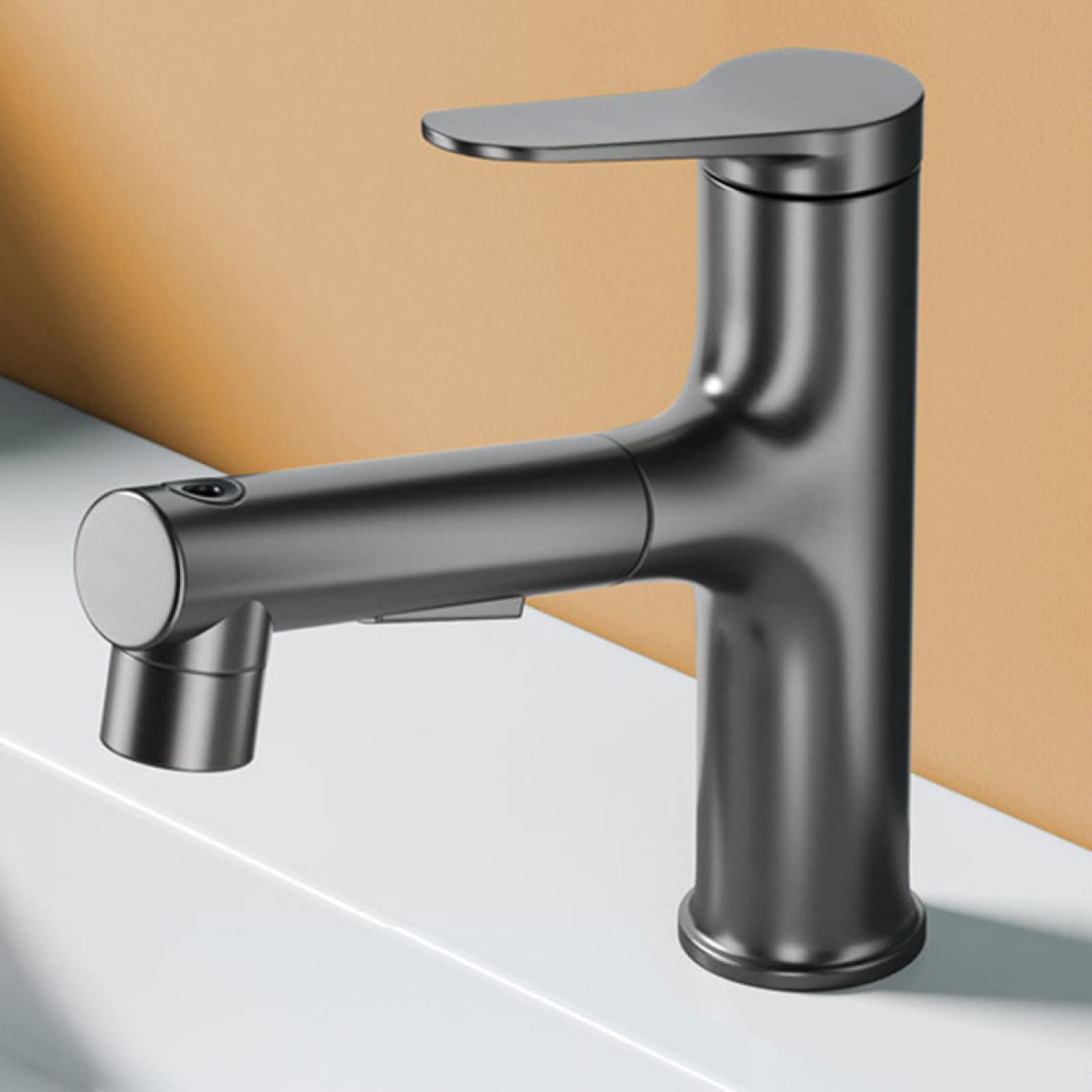 Robinet d'évier de salle de bain extractible 3 modes en laiton pour un lavage précis