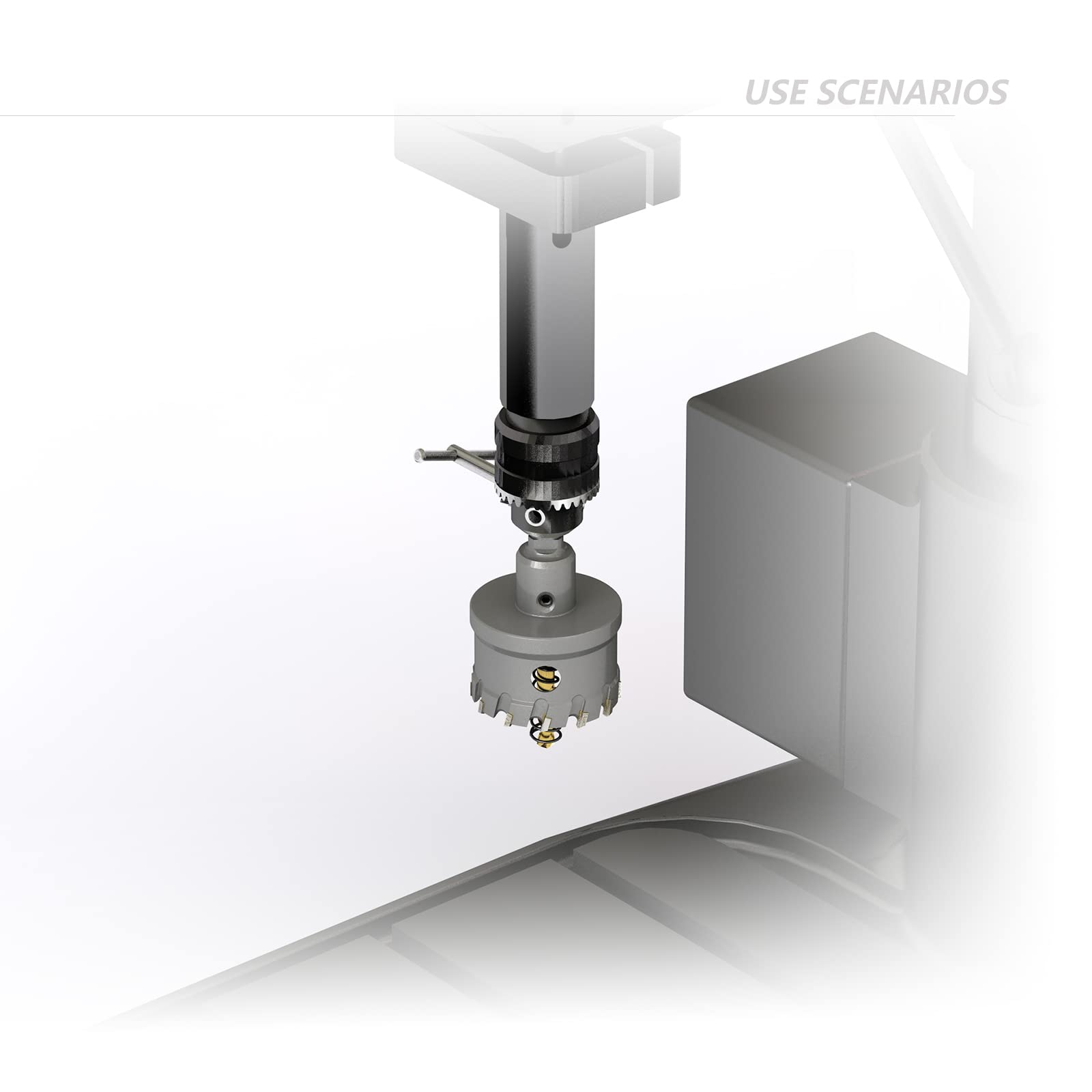 GSTK - Juego de 26 sierras de corona de carburo de tungsteno muy resistentes para metal, hierro y acero inoxidable, 24 sierras de campana con 2 brocas centrales piloto adicionales