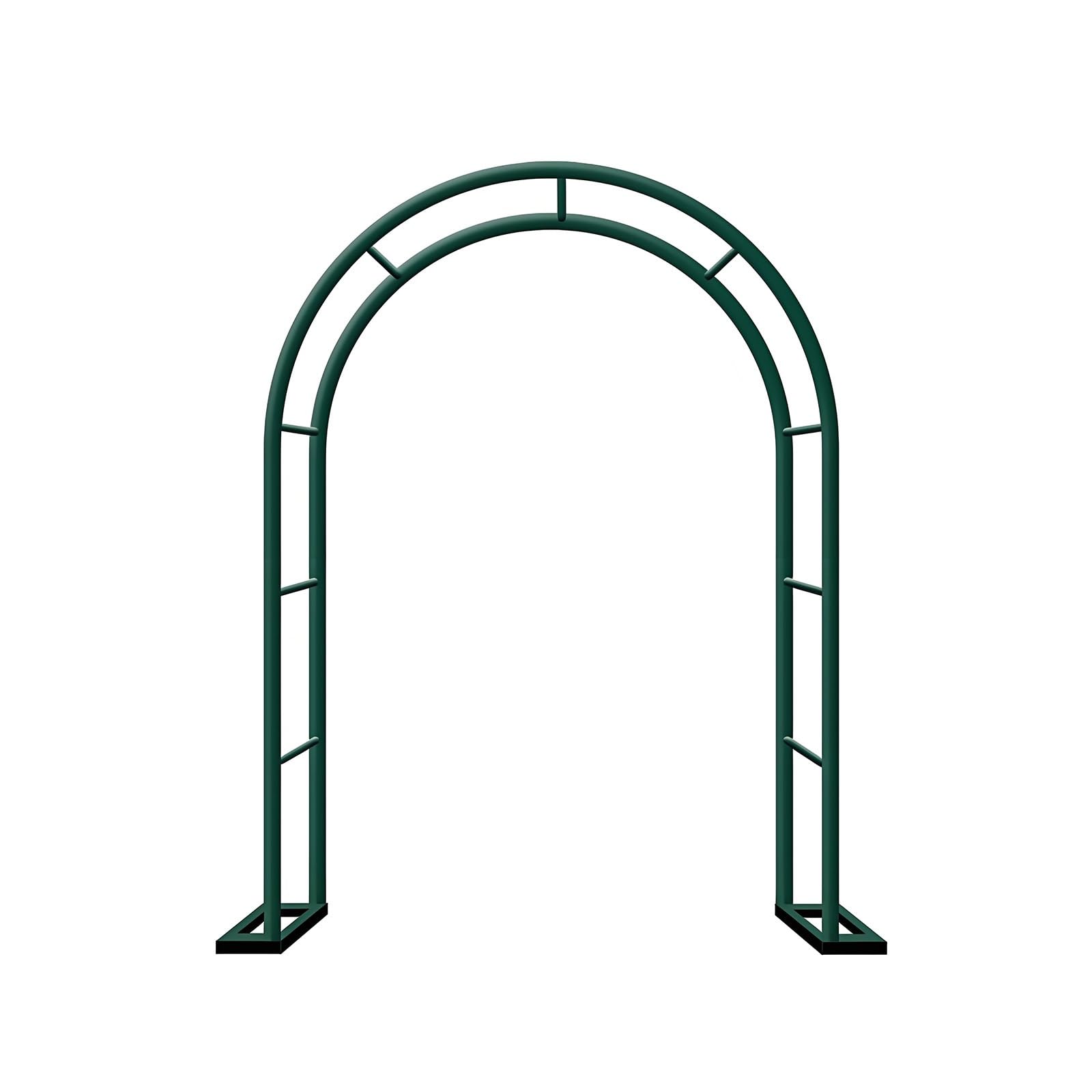 Metall-Gartenbogen für Kletterpflanzen, Rankgitter, Rosenbogen mit Sockel, für Gartenparty, Zeremonie, Grün, 200 x 230 cm (B x H)