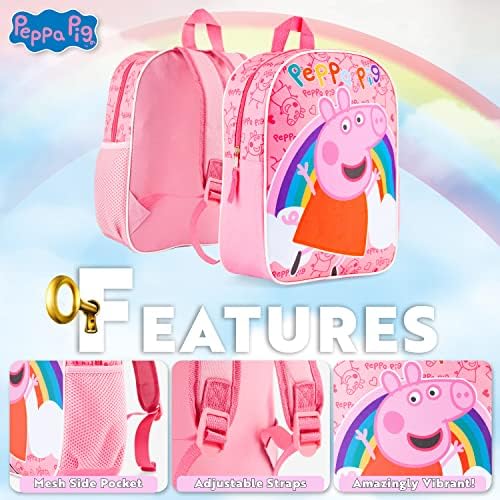 Peppa Pig School Bag for Girls Kids Rucksack Nursery Preschool Primary