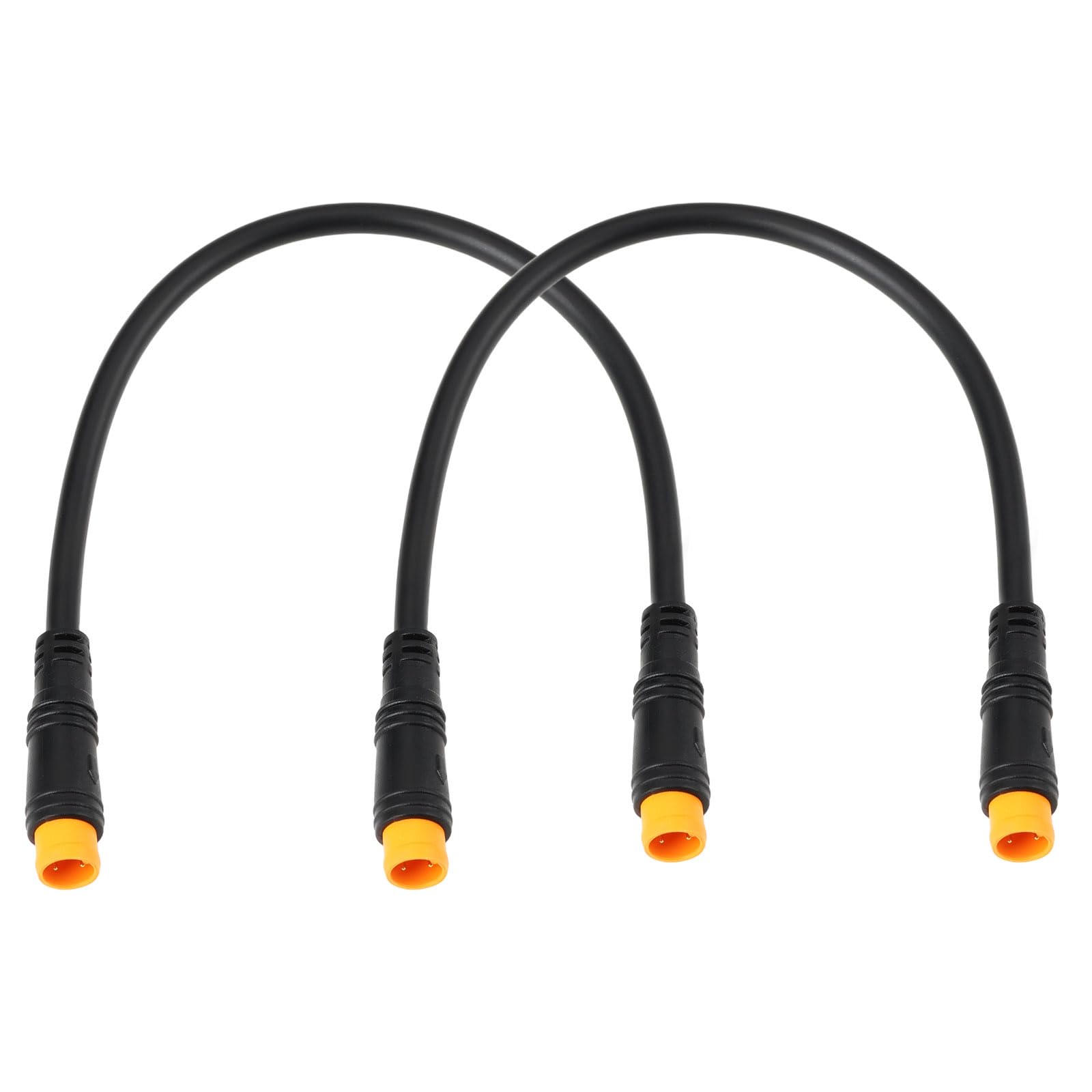 Briny River 2pcs M8 3-PIN Waterproof Connector Cable Male to Male Extension Wire for eBike Headlight