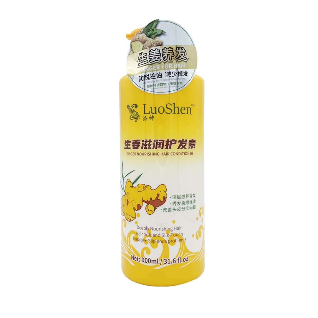 LuoShen Ginger Nourishing Hair Conditioner, 30.4 Fl Oz (Pack of 1), Off White