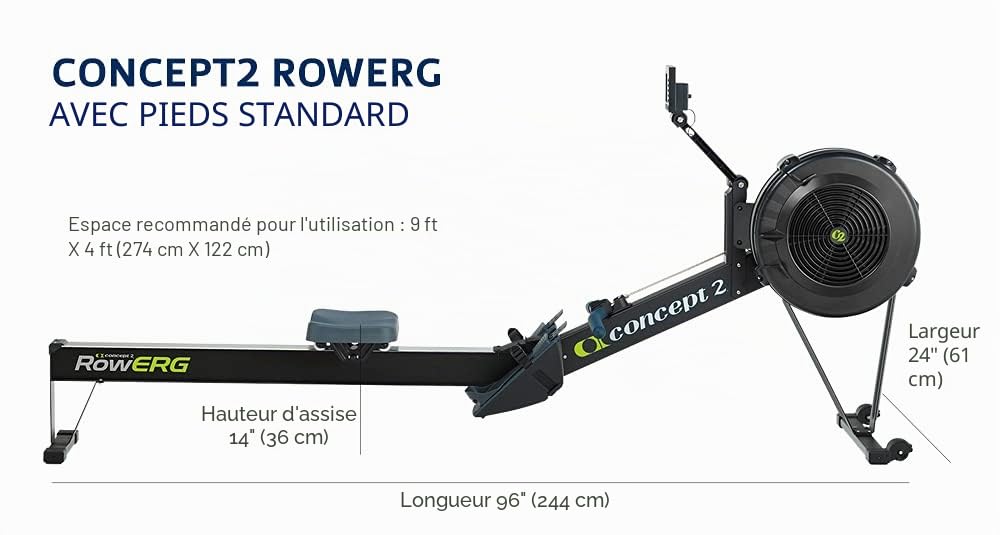 Concept2 Modèle D Rameur avec écran PM5