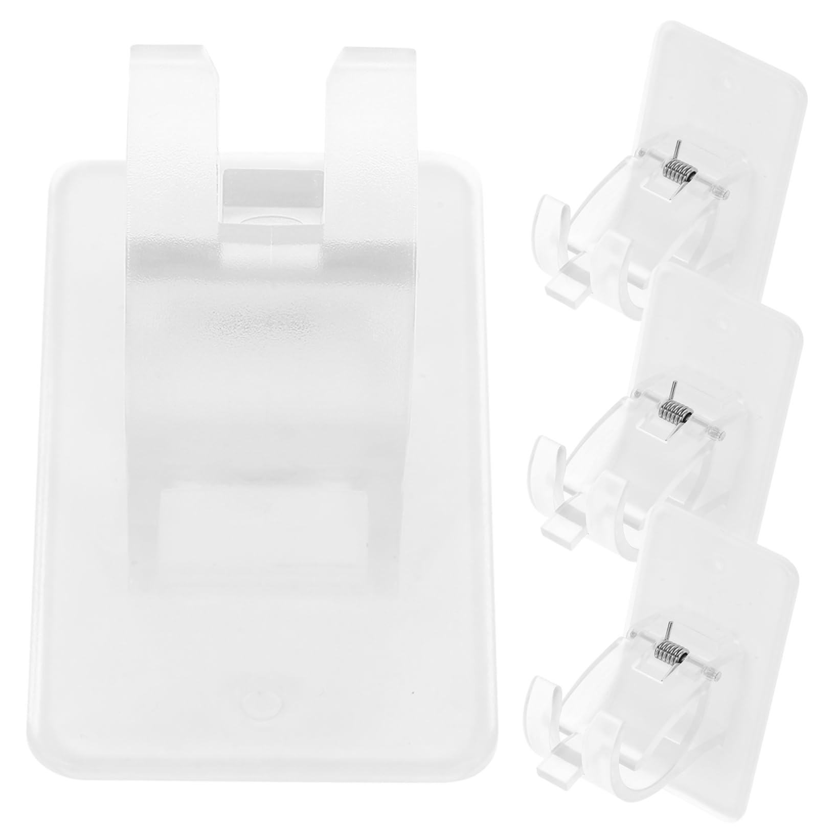 MAGICLULU 5 Ensembles Supports Auto Adhésifs pour Tringles À Rideaux Lot de Crochets Fixes pour Salle De Séjour Cuisine Et Salle De Bain Installation Facile Et Pratique Capacité 4 Pièces * 5