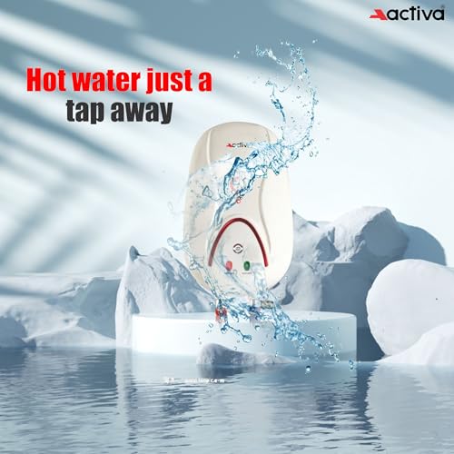 Image of ACTIVA 1 LTR. Instant 3 KVA Anti Rust Coated Tank Geyser with Full ABS Body, 5 Year Warranty HOTMAK (Ivory)