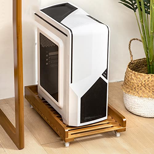 Soporte de CPU con ruedas para computadora, soporte móvil para PC, soporte para torre de computadora con ruedas para oficina en casa miniatura 7