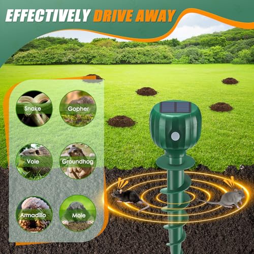 Letyet QMR01-B Mole Repellent Solar Powered thumb #3