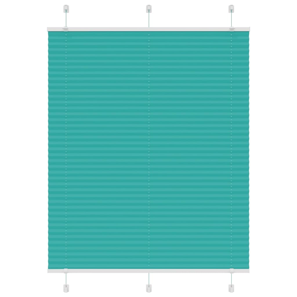 Store plissé zébré design moderne vert pétrole en polyester haute qualité