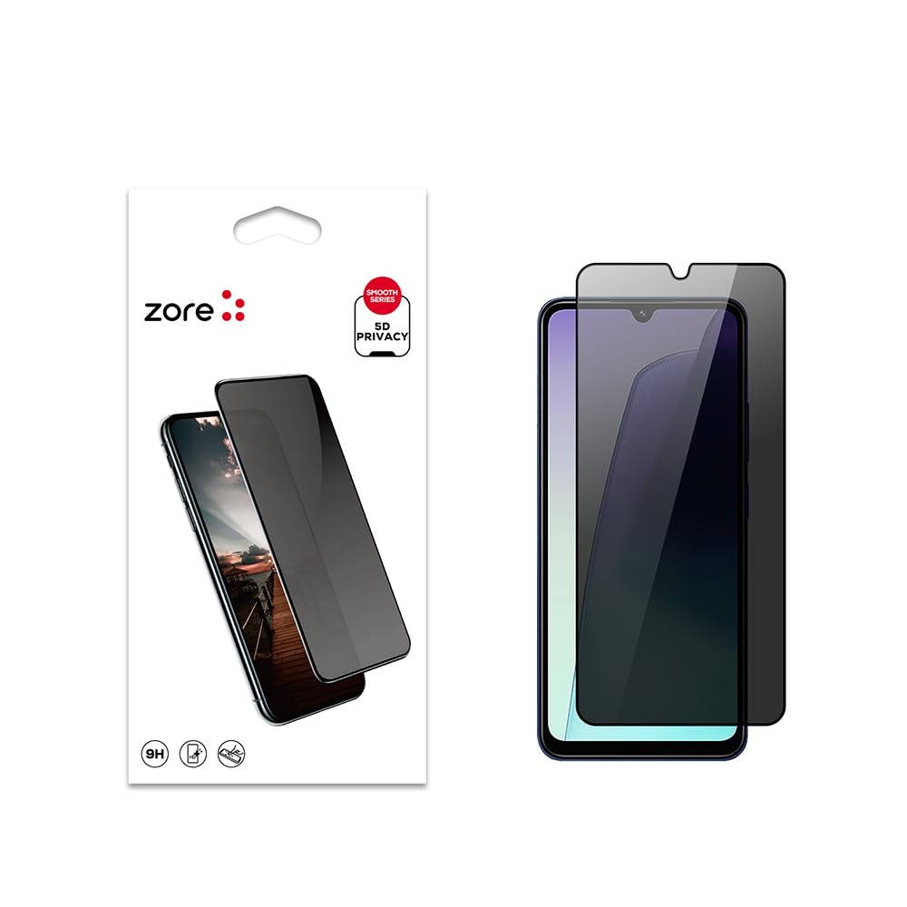 Zore Xioami ile uyumlu Redmi 14C 4G New 5D Privacy Temperli Ekran Koruyucu Siyah