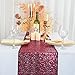 ShinyBeauty Sequin Table Runner Burgundy 12x108-Inch Runner Wine Table Covers for Party Bridal Shower Decorations -1025S