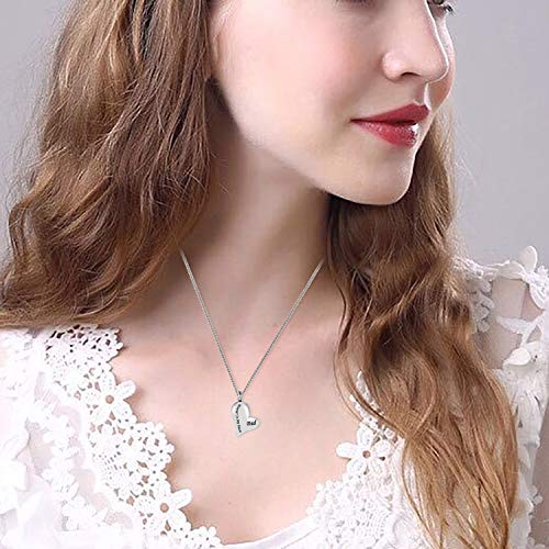 Cremation Urn Ashes Necklace Dad Forever in My Heart Stainless Steel Keepsake Waterproof Memorial Pendant3