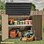 DWVO Outdoor Weather-Resistant Horizontal Storage Shed, 35 Cu Ft Capacity, Lockable and Waterproof, Suitable for Storing Garden Tools, Brown