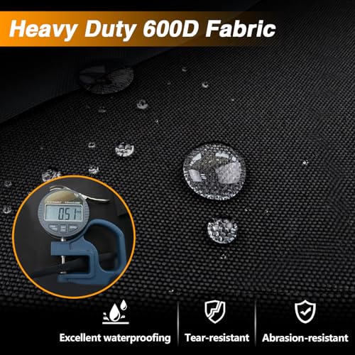 Image of EVRBUL Table Top Grill Cover Compatible with Royal Gourmet PD1305H 3-in-1 Grill Griddle Combo, Waterproof Heavy Duty 600D Portable Griddle Cover 33 inchLx20.5 inchWx9.5 inchH, Windproof Tabletop BBQ Grill Cover
