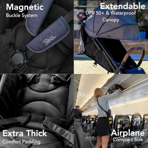 Lightweight Baby & Toddler Stroller, Ultra Compact, Airplane-Friendly Travel Stroller, One-Handed Fold, Near Flat Recline, X-L Canopy & Parent Cup Holder -LinQ (v2 Shadow Grey) - Image 3