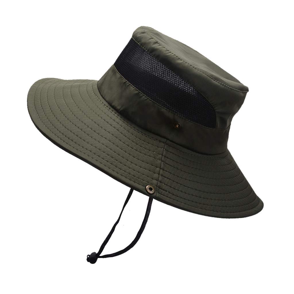 Outdoor Super Wide Brim Sun Hats for Mens UPF50+ Waterproof Breathable Foldable Womens Caps Camping Fishing Hiking Boonie Caps