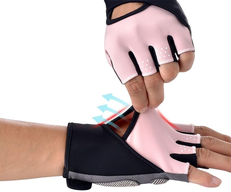Anti-Slip Lengthened Wrist Guard Gao Dan Half Finger Nylon Gloves