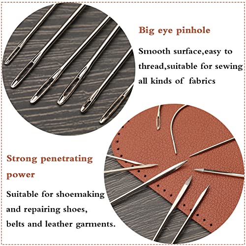 Dukoipp Waxed Thread 218 Yards,Diameter 1Mm, Leather Sewing Waxed Thread With Heavy Duty Needles, Professional Leather Thread For Leather Craft Diy, Leather Projects, Shoe Repairing(Black) #TOP3