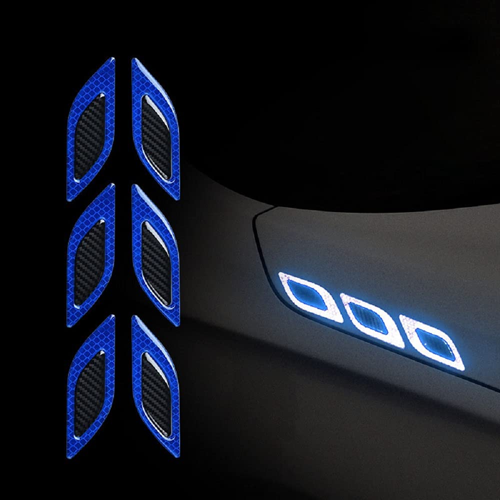 Vehicle Warning Safety Reflective Stickers, Custom Body Decorative Stickers, Car Decals Suitable for All Vehicle Types Blue