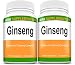 2 Bottles Ginseng 1000mg Per Serving Panax Ginseng Eleutherococcus Senticosus Extract Korean Ginseng 180 Total Capsules KRK Supplements