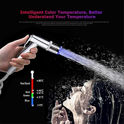 Image of SNOMYRS 3-Color Temperature Sensitive Gradient LED Water Faucet Light Water Stream Color Changing Faucet Tap Sink Faucet for Kitchen and Bathroom (3 Color-2PC)