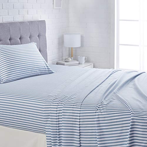 AmazonBasics Lightweight Super Soft Easy Care Microfiber Bed Sheet Set with 16" Deep