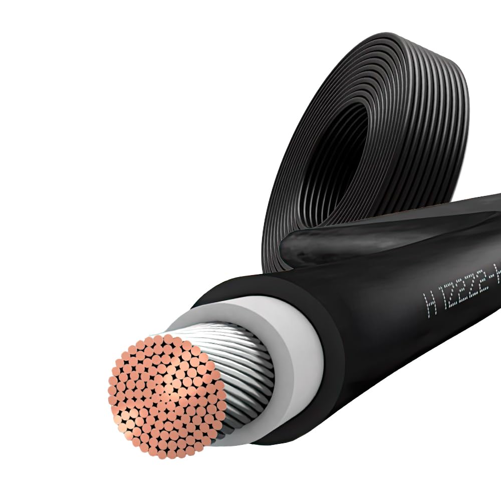 SOLIDSPARK Cable Panneau Solaire noir 6mm² - Haute performance - 25m