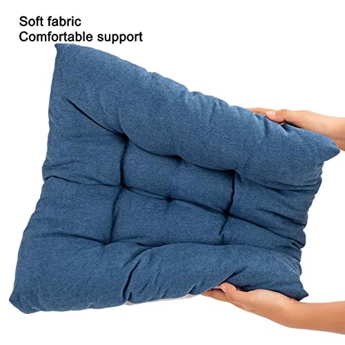 Pomiu Rocking Chair Cushion, Chair Cushions, Premium Tufted Back And Seat Cushion Non Skid Slip, Chair Pads For Indoor Home, Kitchen, Desk Chair, Dining Chairs (Navy Blue, Fabric 1) #TOP4