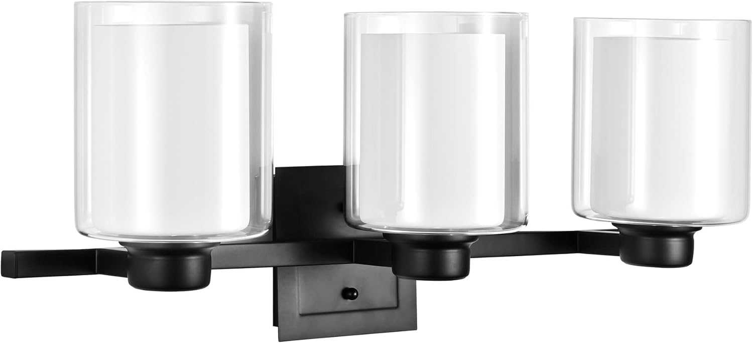 Design House 556159-BLK Oslo Vanity Light Fixture Matte Black, 3-Light