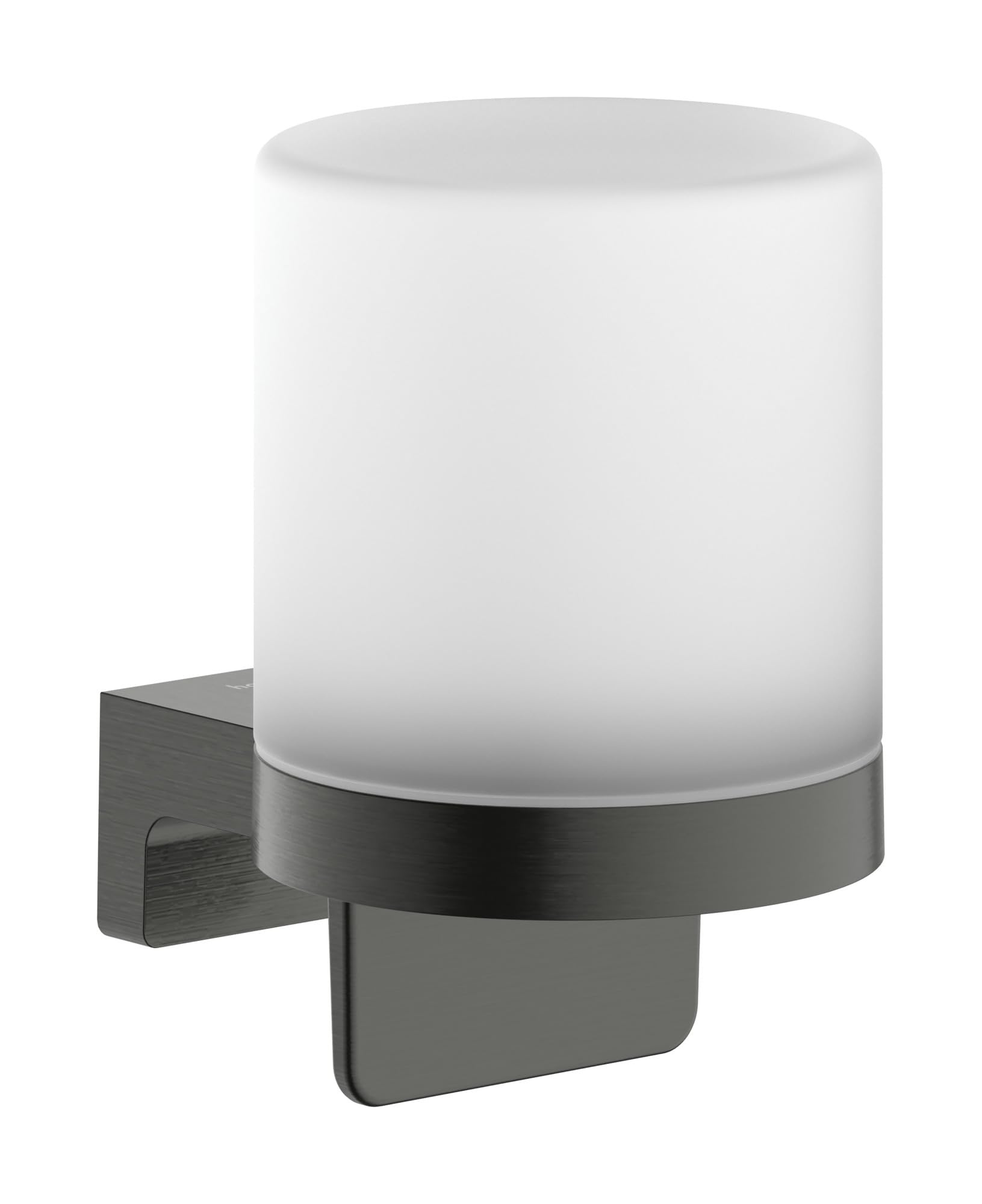hansgrohe AddStoris S - dozownik mydła, dozownik płynu, montażu na ścianie, ukryte mocowania, akcesoria łazienkowe, czarny chrom szczotkowany, 41765340